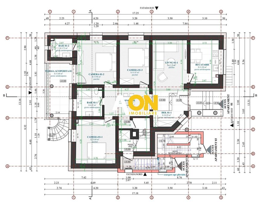 Apartament tip duplex, D+P, 5 camere, la cheie, 450 mp teren, Barabant