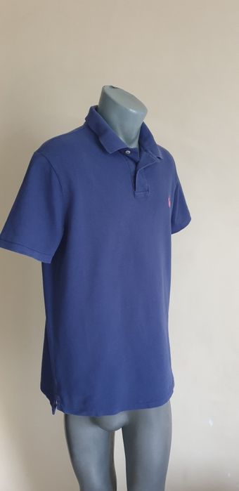 POLO Ralph Lauren Pique Cotton Custom Slim Fit L ОРИГИНАЛ! Мъж Тениска