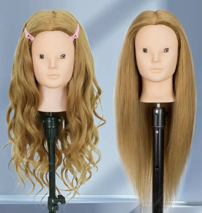 Тренировъчна глава с естествена коса