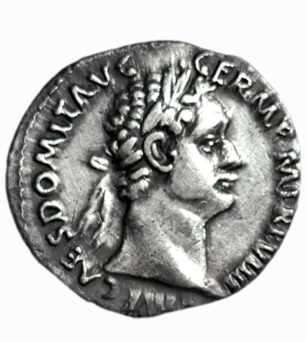 Denar Argint Împăratul Domițian (93-94 d.Hr.) - Zeița Minerva, Calitate Superioară (XF)
