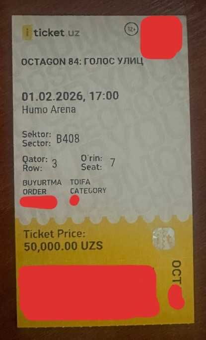 octagon 84 bilet sotiladi taysn saturn gold