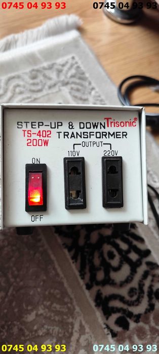 transformator traf 110v din 220v face 110v 200W step up step down