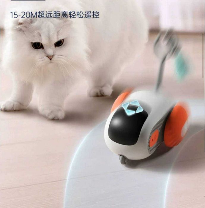 Интерактивная управляемая игрушка Car Toy для кошек с пультом dm24