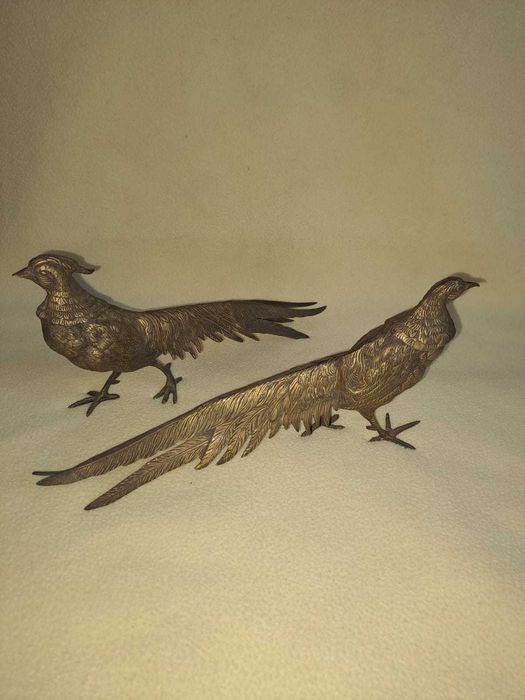 pereche fazani bronz 30 cm