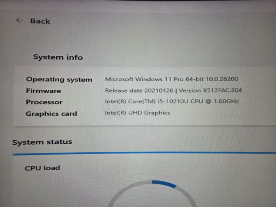 I5 10210u 8GB DDR4 SSD 120