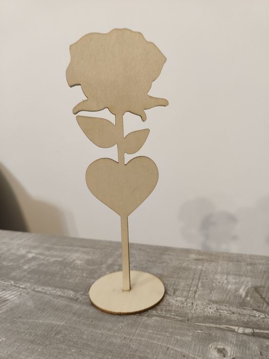 Decorațiune trandafir de lemn Te Iubesc cadoul perfect Valentine's day