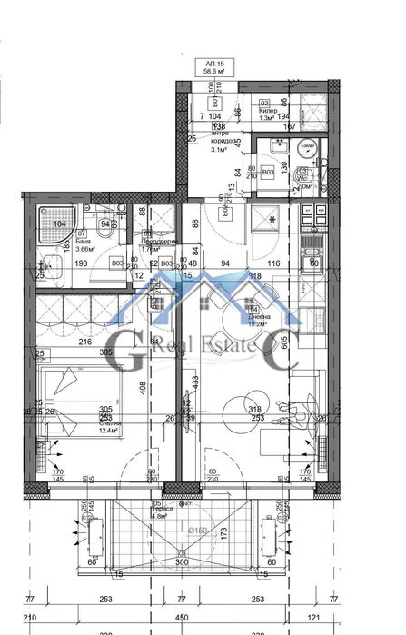 Продава се Двустаен апартамент в Варна, Трошево - 69 кв.м за 1109 €/кв.м - Снимка #2