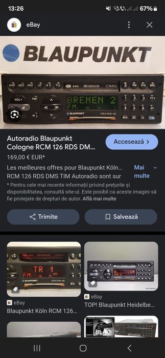 Radio casetofon Blaupunkt Coburg Rcm 127, deosebit, motorizat