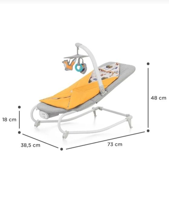 Leagan/balansoar tip sezlong, cu vibratii și melodii, Kinderkraft