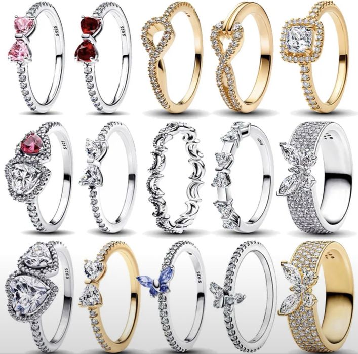 Скидка! Pandora кольца из серебра 925 пробы
