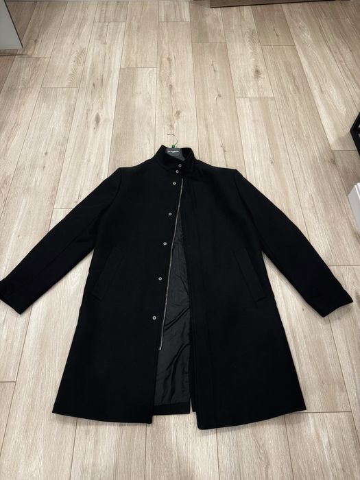 Пальто черное длинное