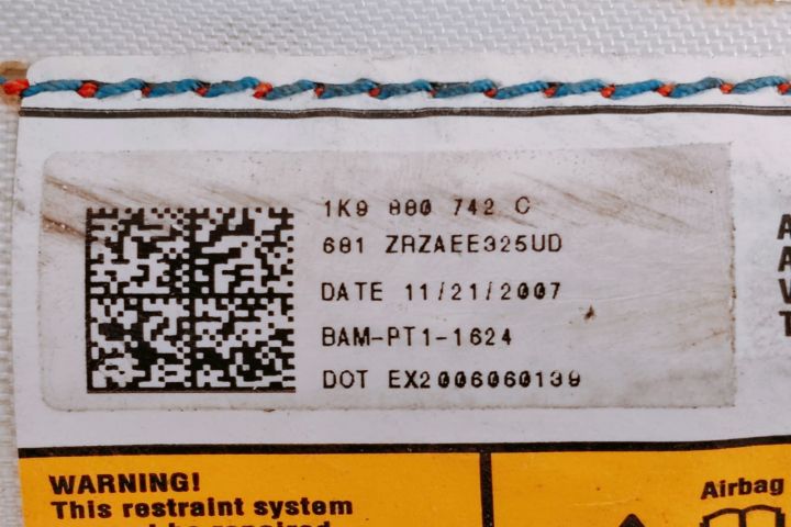 Airbag Cortina  Dreapta, combi 1K9880742C Volkswagen VW Golf a 5-a ge