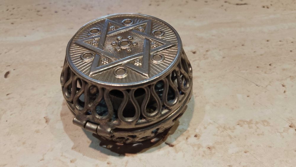 Sfesnic pliabil de Shabbat, argintat, pentru calatorie