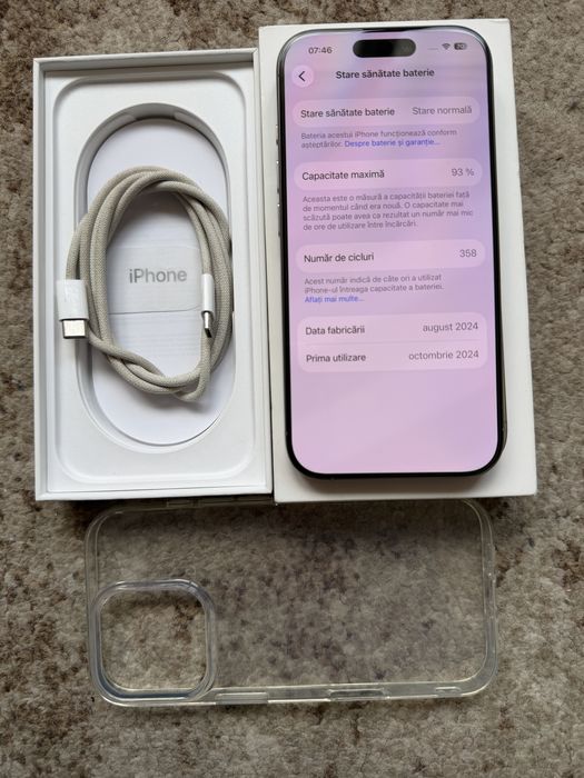iPhone 16 Pro Natural Titanium ca nou, 94%