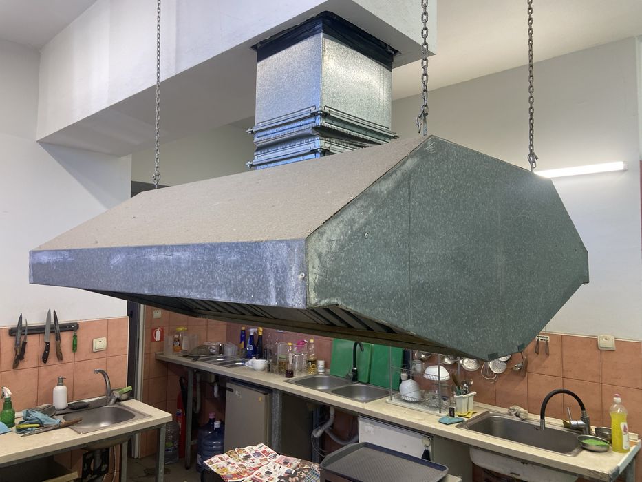 Вентилация кухненски чадър професионален