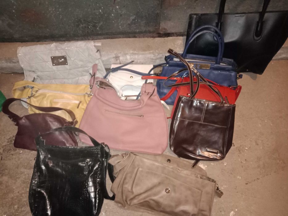 Genti si posete dama femei si rucsaci copii lot 17 buc