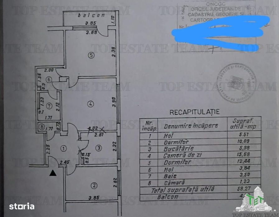 Apartament 3 cam. - Bloc Turn - vanzare - Braila