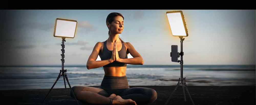 Комплект LED видео осветителни тела, NiceVeedi Studio  2800-6500K