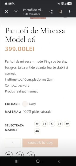Pantofi de mireasă