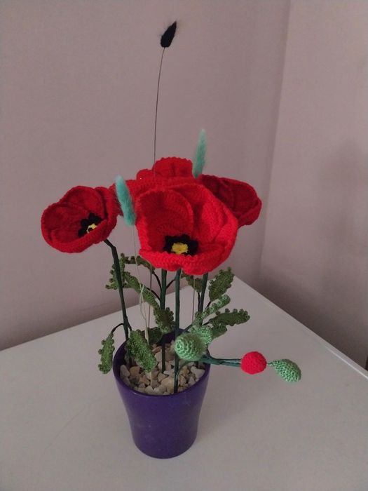 Vand flori crosetate