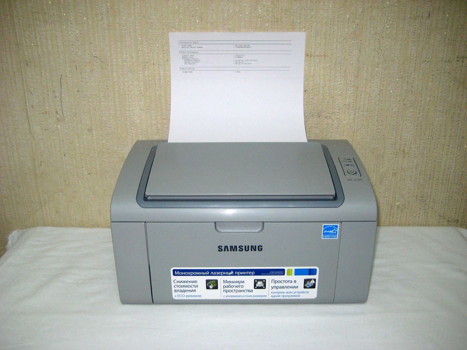 Лазерный принтер samsung ml2160 печатает идеально почти новым состояни