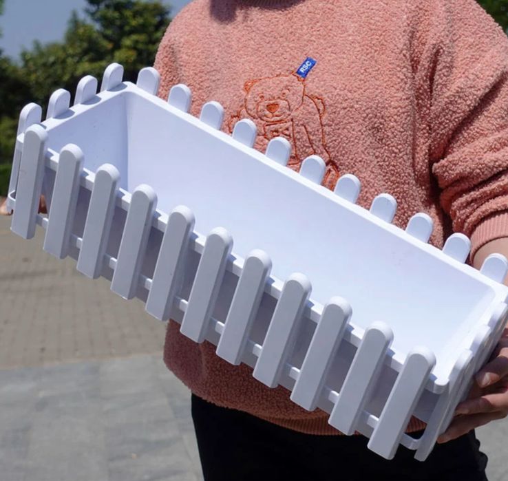 Кашпо заборчик пластик