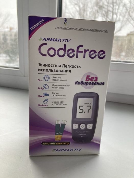 Новый глюкометр 10000тг