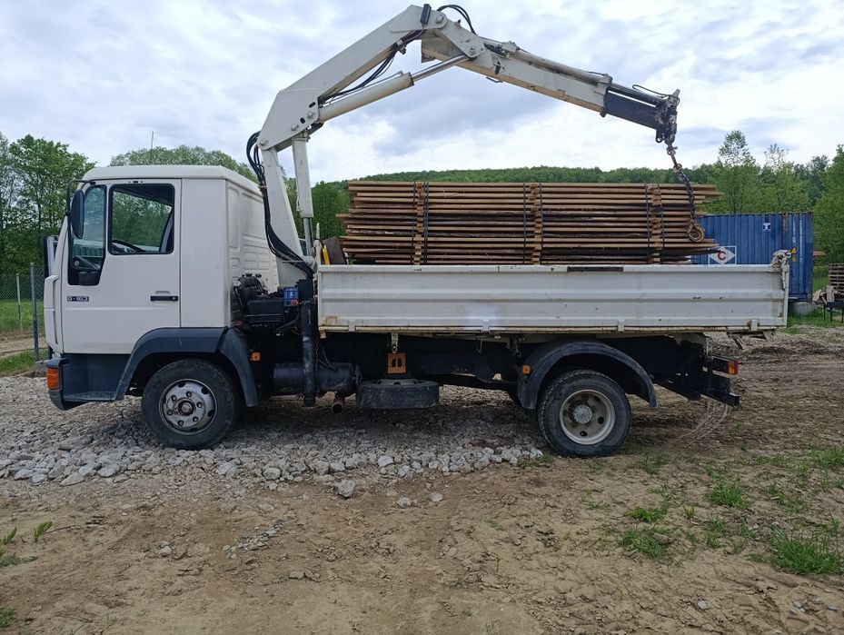 Vând Man 8 163 basculabil macara