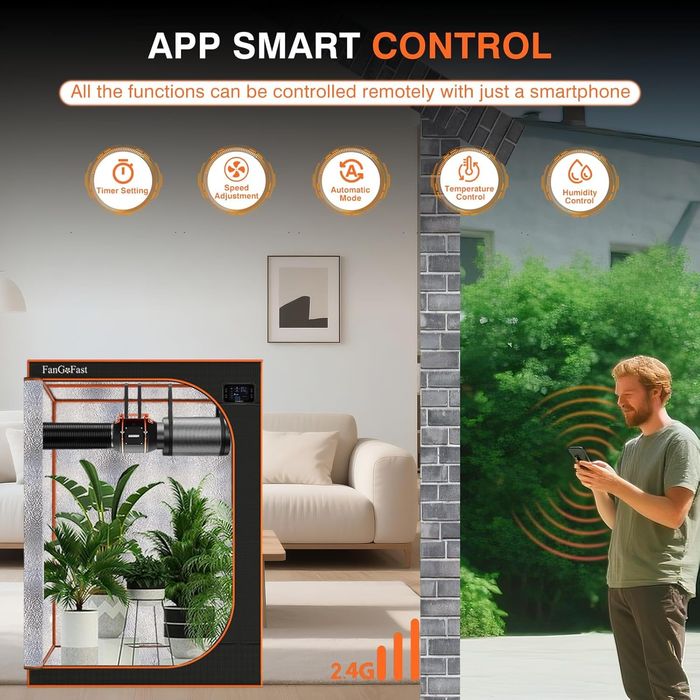 100mm Смарт Канален Вентилатор с WiFi, EC Мотор и Сензори за Климат