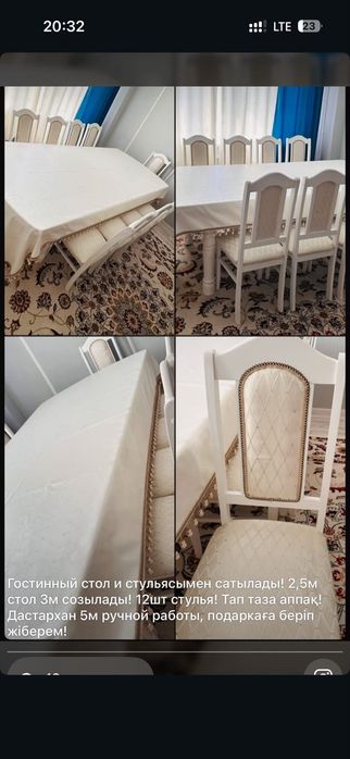 Столь 3м и Стуля 12шт.