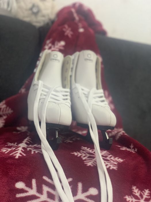 Детски бели кънки за лед Oxelo