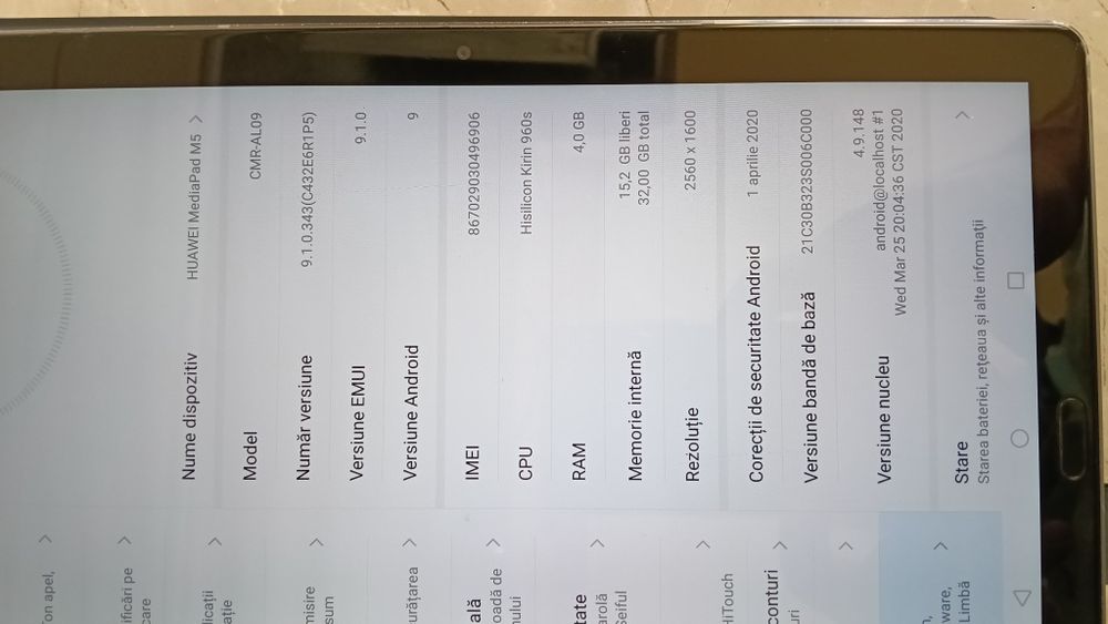Tableta Huawei 10.8 inch,mediapad m5 cmr al09