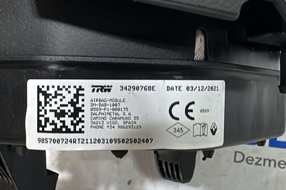 Airbag 34290768E Renault Master 2.3 2019-2025 Euro 6