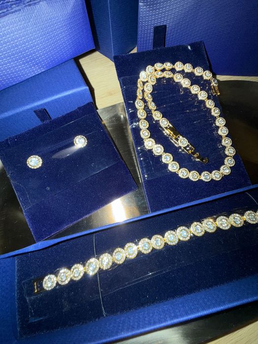 Set Swarovski Angelic auriu / colier - brățară - cercei