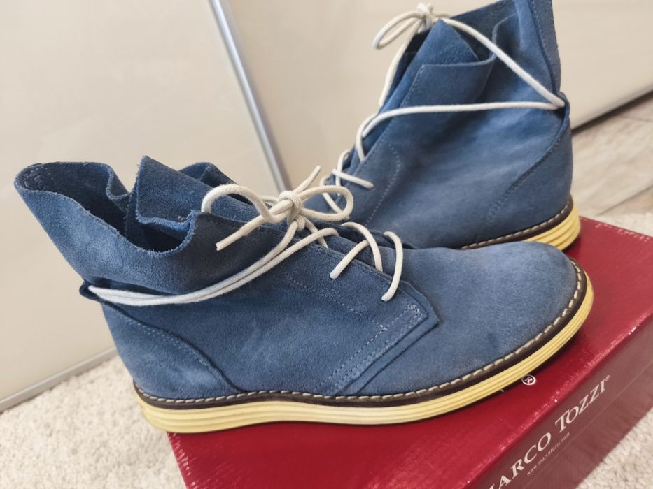 Боти от естествен велур Marco Tozzi