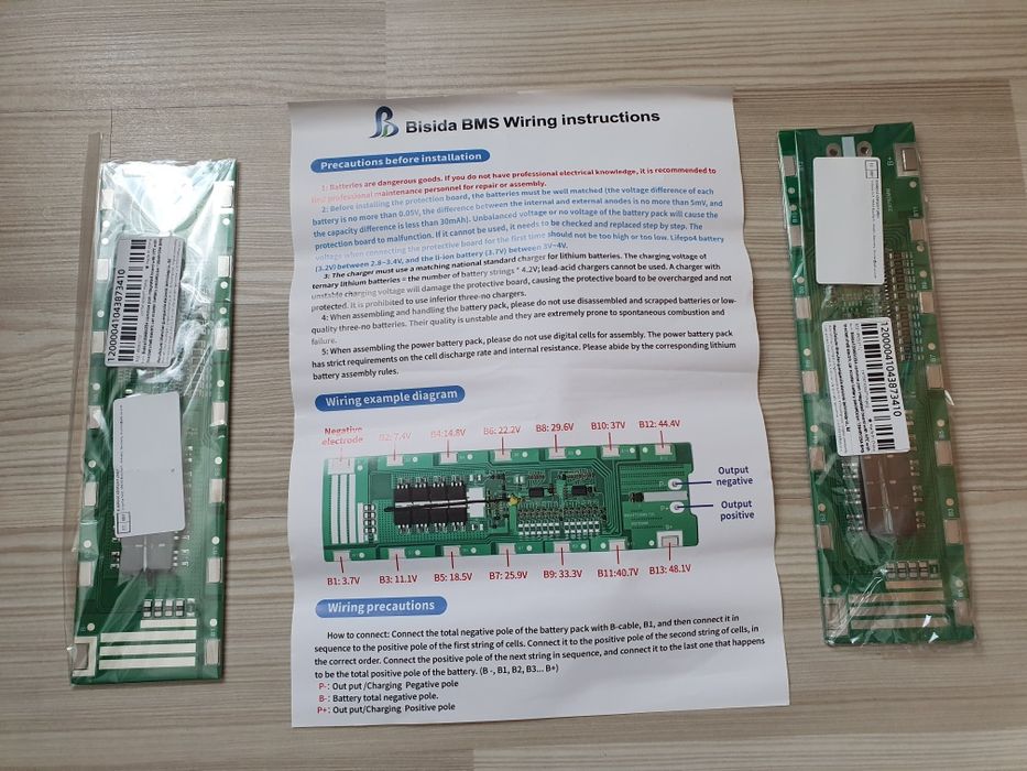 Placa BMS 48v-25Ah model: BSD-PT23062-13S Nou