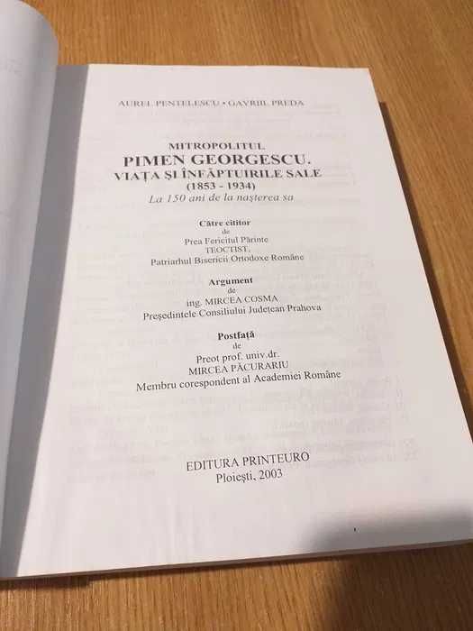 Set cărți Mitropolitul Pimen Georgescu: viața şi înfăptuirile sale (dedicații)