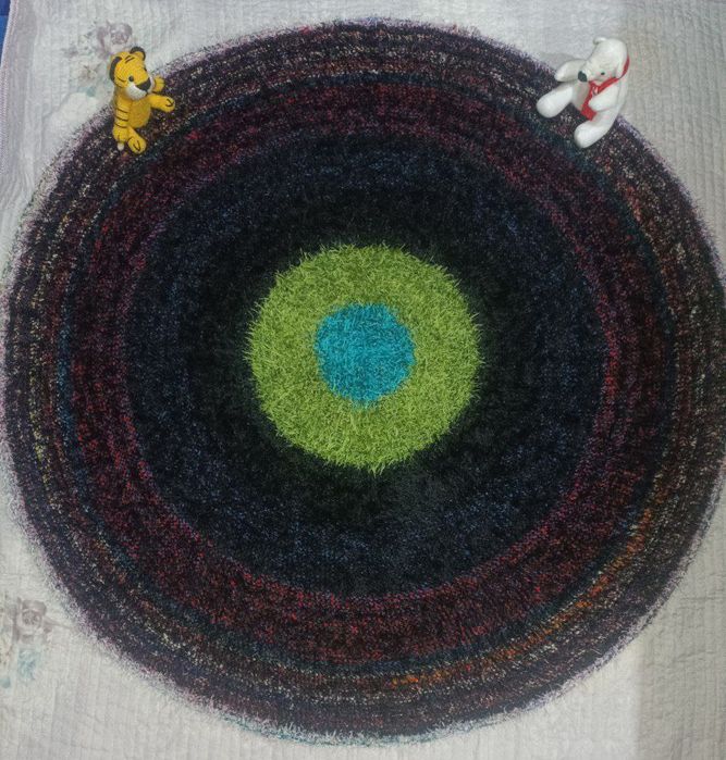 Вязаные теплые коврики