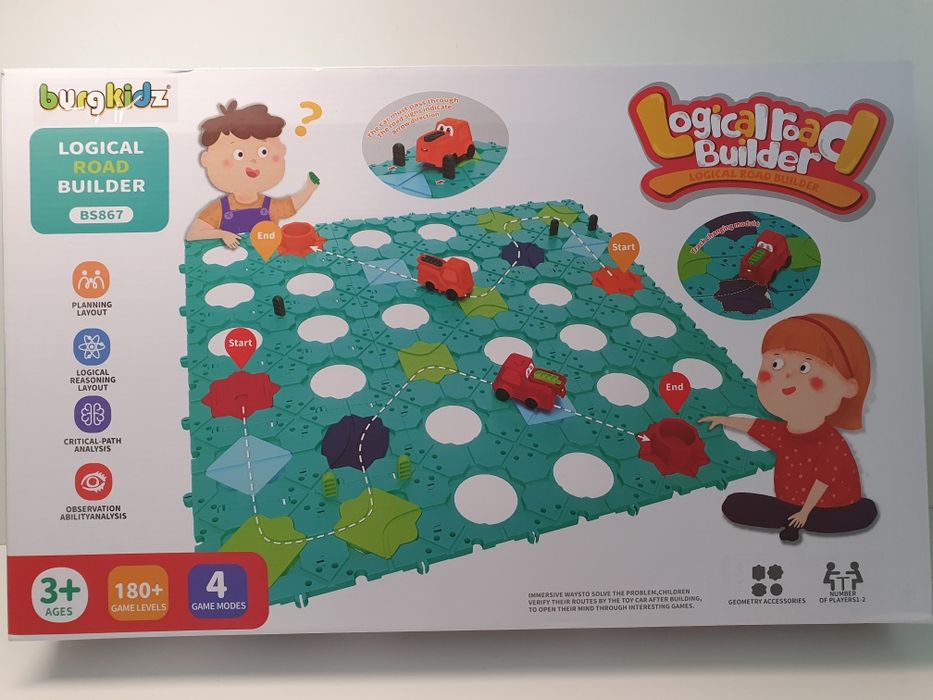 Vand joc logic Burgkidz Logical Road Builder 62x62 cm