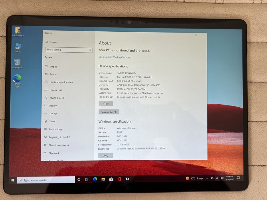 Tableta Laptop Microsoft Surface Pro X 512GB SQ1 8GB LTE 4G OFERTA