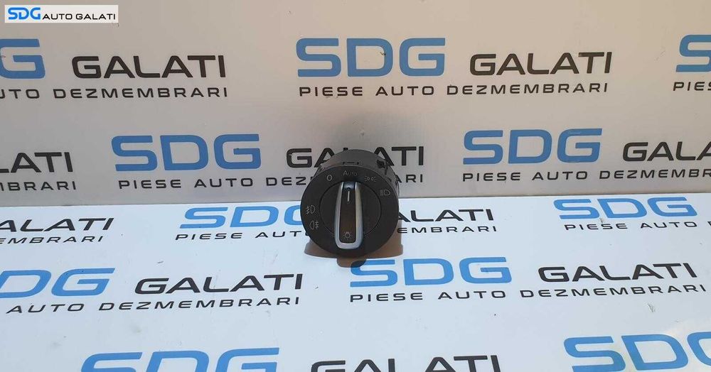 Comutator Bloc Lumini Cromat cu Proiectoare Functie Auto Volkswagen Passat B7 2010 - 2015 Cod 3C8941431A [D0648]