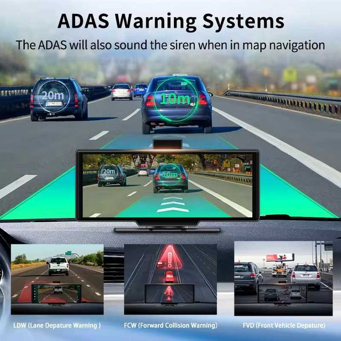 10.26-дюймовый 4G Android 13 видеорегистратор, Carplay и Android Auto