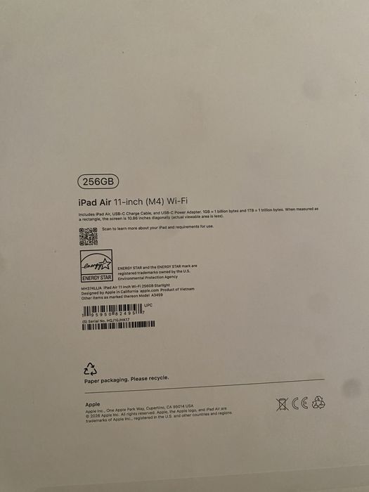 Ipad Air m4 256GB wi-fi