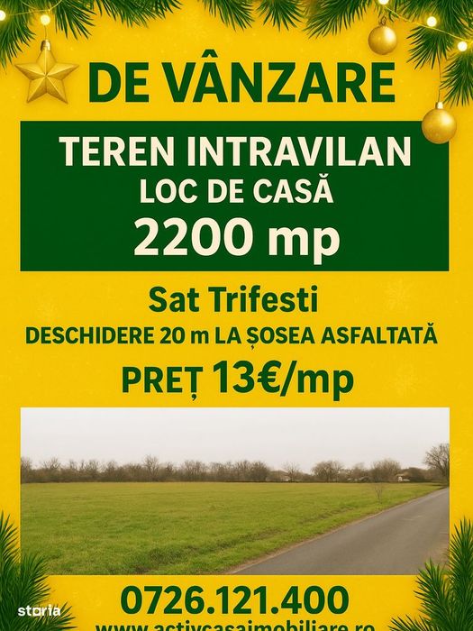 Teren constructie casa situat in Trifesti