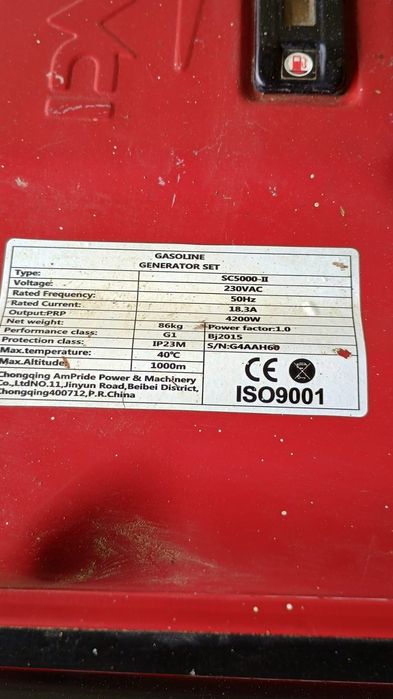 Generator de curent,4,5 Kw, 220V, marca SENCI