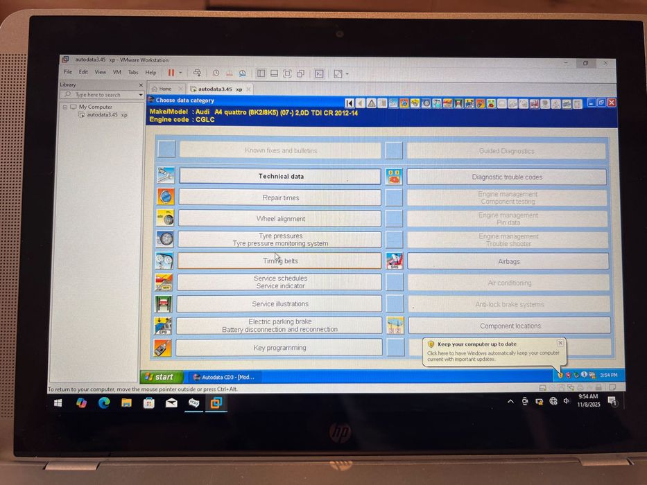 Kit tableta / laptop  Lenovo D330 + tester / diagnoză delphi 2021 + VCDS 2025