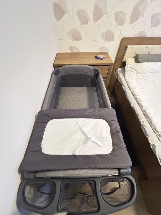 Patut Coccolle Insieme Co-Sleeper + Saltea din microfibra Cocis Comfort