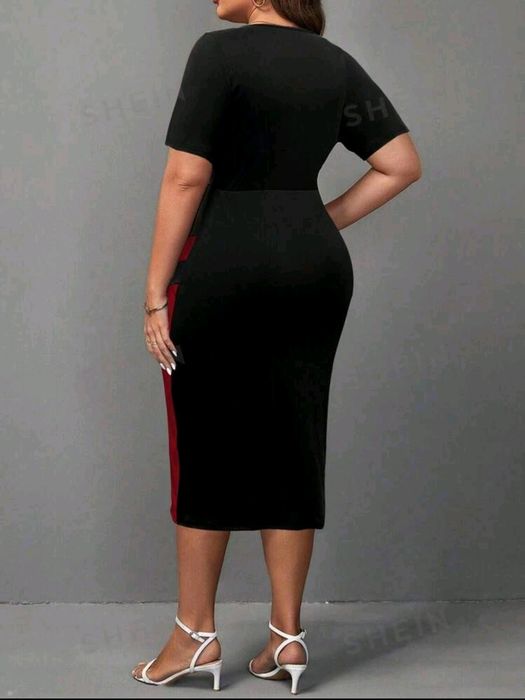Rochie mare jerse elastic 2XL, 48-50 NOUĂ