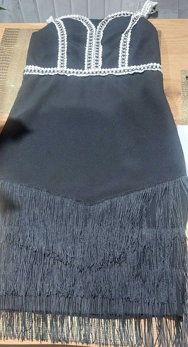 Официална елегантна рокля с ресни НОВА ЦЕНА