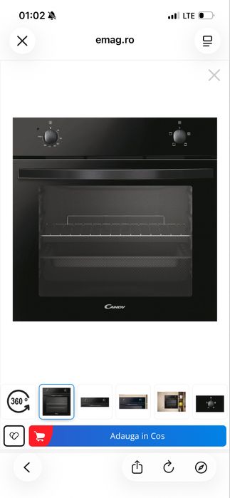 Cuptor incorporabil Candy Idea FIDC N100, Electric, 70 l